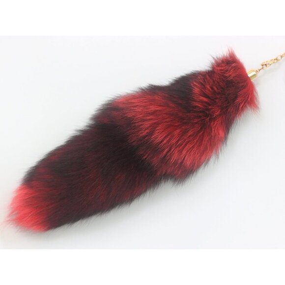 ⚡Huge and Fluffy Colored Fox Tail Fur Cosplay Toy Handbag Accessories Key Chain - Picture 2 of 7